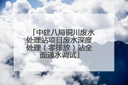 中建八局铜川废水处理站项目废水深度处理（零排放）站全面通水调试