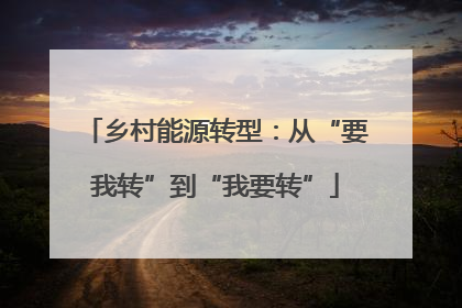 乡村能源转型：从“要我转”到“我要转”