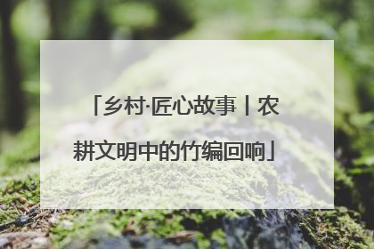 乡村·匠心故事丨农耕文明中的竹编回响