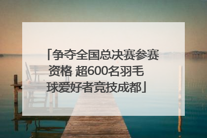 争夺全国总决赛参赛资格 超600名羽毛球爱好者竞技成都
