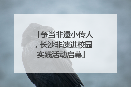 争当非遗小传人，长沙非遗进校园实践活动启幕