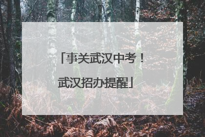 事关武汉中考！武汉招办提醒