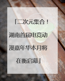 二次元集合！湖南首届电竞动漫嘉年华本月将在衡启幕