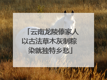 云南龙陵傣家人以古法草木灰制粽 染就独特乡愁