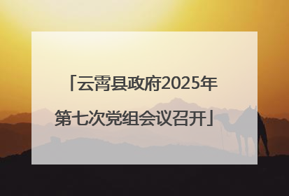 云霄县政府2025年第七次党组会议召开