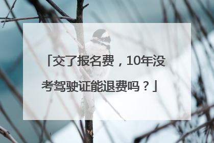 交了报名费，10年没考驾驶证能退费吗？
