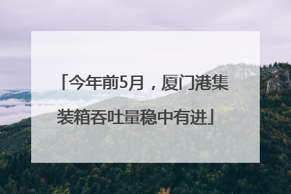今年前5月，厦门港集装箱吞吐量稳中有进