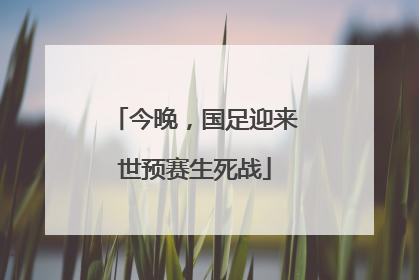 今晚，国足迎来世预赛生死战