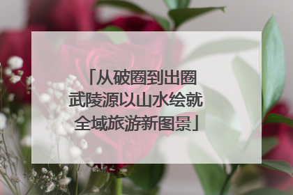 从破圈到出圈 武陵源以山水绘就全域旅游新图景