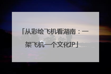 从彩绘飞机看湖南：一架飞机一个文化IP
