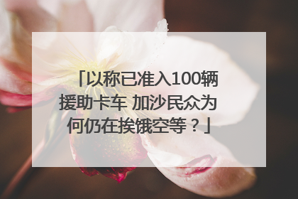 以称已准入100辆援助卡车 加沙民众为何仍在挨饿空等？