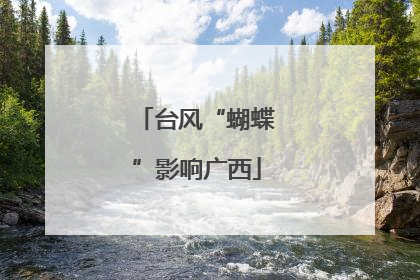 台风“蝴蝶”影响广西