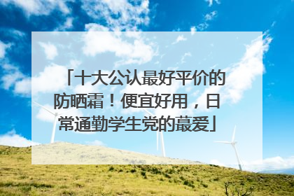 十大公认最好平价的防晒霜！便宜好用，日常通勤学生党的蕞爱