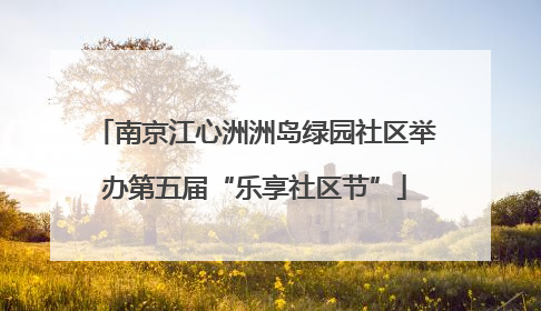 南京江心洲洲岛绿园社区举办第五届“乐享社区节”