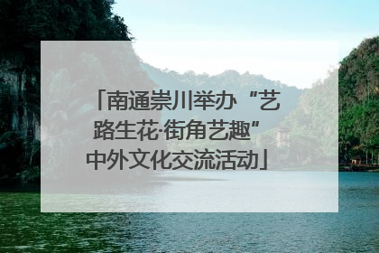 南通崇川举办“艺路生花·街角艺趣”中外文化交流活动