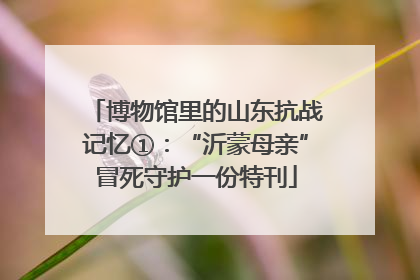 博物馆里的山东抗战记忆①：“沂蒙母亲”冒死守护一份特刊
