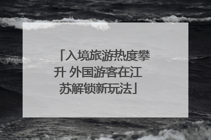 入境旅游热度攀升 外国游客在江苏解锁新玩法