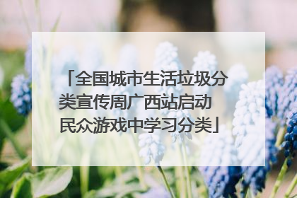 全国城市生活垃圾分类宣传周广西站启动 民众游戏中学习分类