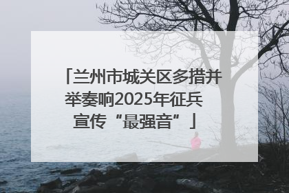 兰州市城关区多措并举奏响2025年征兵宣传“最强音”