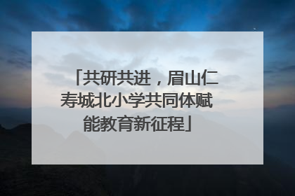 共研共进，眉山仁寿城北小学共同体赋能教育新征程
