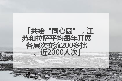 共绘“同心圆”，江苏和拉萨平均每年开展各层次交流200多批、近2000人次