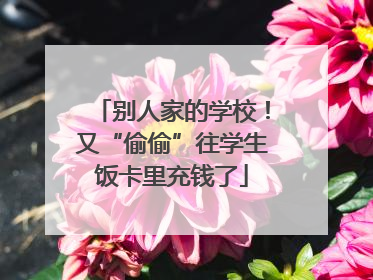 别人家的学校！又“偷偷”往学生饭卡里充钱了