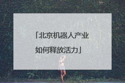 北京机器人产业如何释放活力