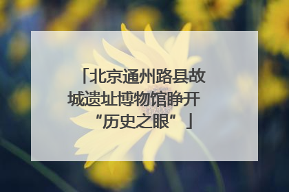 北京通州路县故城遗址博物馆睁开“历史之眼”