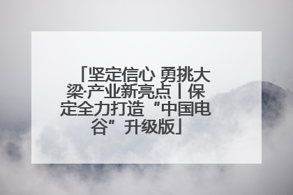 坚定信心 勇挑大梁·产业新亮点丨保定全力打造“中国电谷”升级版