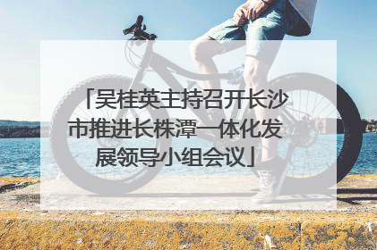吴桂英主持召开长沙市推进长株潭一体化发展领导小组会议