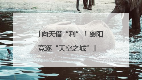 向天借“利”！襄阳竞逐“天空之城”