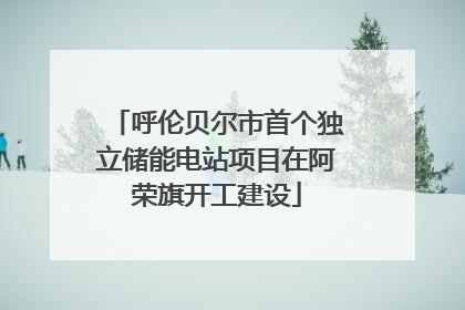 呼伦贝尔市首个独立储能电站项目在阿荣旗开工建设