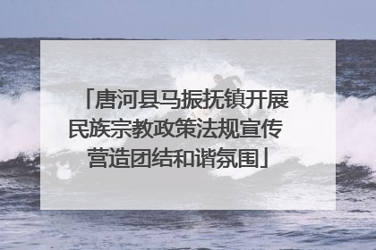 唐河县马振抚镇开展民族宗教政策法规宣传 营造团结和谐氛围