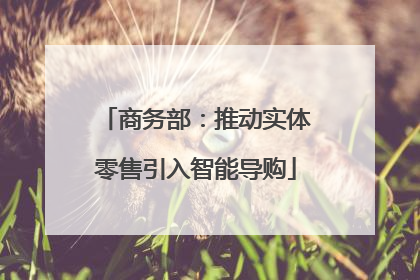 商务部：推动实体零售引入智能导购