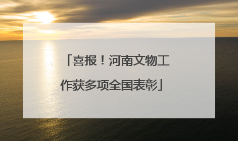喜报！河南文物工作获多项全国表彰
