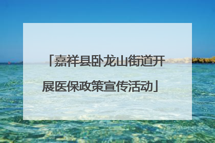 嘉祥县卧龙山街道开展医保政策宣传活动