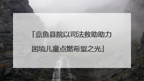 嘉鱼县院以司法救助助力困境儿童点燃希望之光