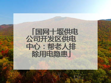 国网十堰供电公司开发区供电中心：帮老人排除用电隐患