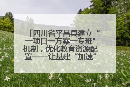 四川省平昌县建立“一项目一方案一专班”机制，优化教育资源配置——让基建“加速”，为成长“铺路”