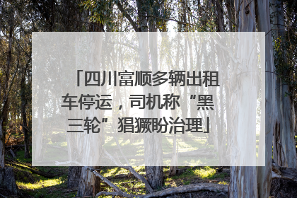 四川富顺多辆出租车停运，司机称“黑三轮”猖獗盼治理