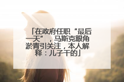 在政府任职“最后一天”，马斯克眼角淤青引关注，本人解释：儿子干的