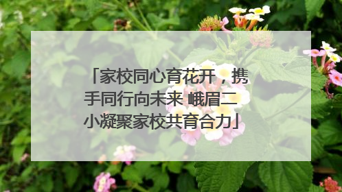 家校同心育花开，携手同行向未来 峨眉二小凝聚家校共育合力