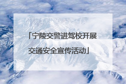 宁陵交警进驾校开展交通安全宣传活动