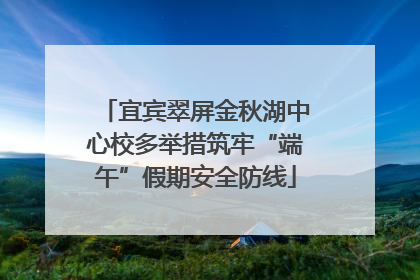 宜宾翠屏金秋湖中心校多举措筑牢“端午”假期安全防线