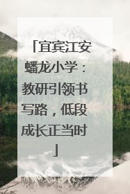 宜宾江安蟠龙小学：教研引领书写路，低段成长正当时