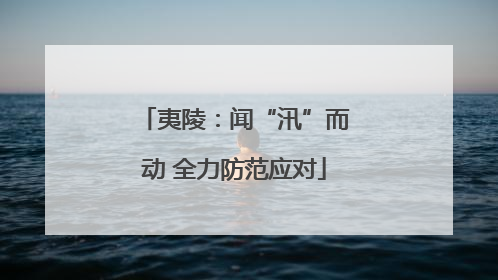 夷陵：闻“汛”而动 全力防范应对