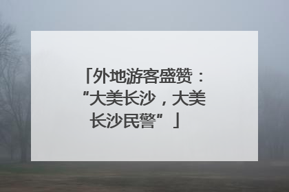 外地游客盛赞：“大美长沙，大美长沙民警”