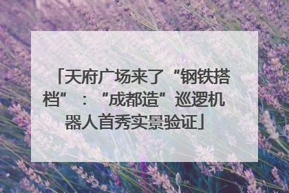 天府广场来了“钢铁搭档”：“成都造”巡逻机器人首秀实景验证