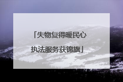 失物复得暖民心 执法服务获锦旗