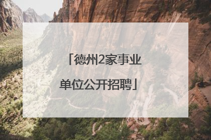 德州2家事业单位公开招聘